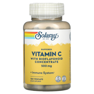 Вітамін С з біофлавоноїдами, Vitamin C with Bioflavonoid, Solaray, 500 мг, 100 капсул