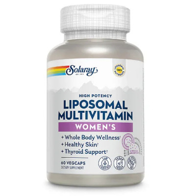 Мультивітаміни для жінок, Women's Liposomal Multivitamin, Solaray, ліпосомальні, 60 вегетаріанських капсул