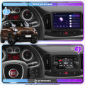 Штатная магнитола Lesko для Fiat 500L I Рестайлинг 2017- 2022 экран 10" 2/32Gb Wi-Fi GPS Base