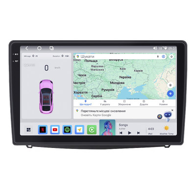 Штатная магнитола Lesko для Fiat 500L I Рестайлинг 2017- 2022 экран 10" 4/64 QLED CarPlay 4G Wi-Fi GPS 360 Prime