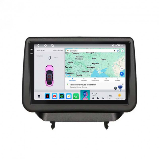 Штатная магнитола Lesko для Mazda Demio IV (DJ) 2014-2019 экран 9" 4/64 QLED CarPlay 4G Wi-Fi GPS 360 Prime