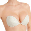 Бюстгальтер-невидимка Fly Bra G00D89 с эффектом Рush Up без бретелей кружевной лиф Белый C