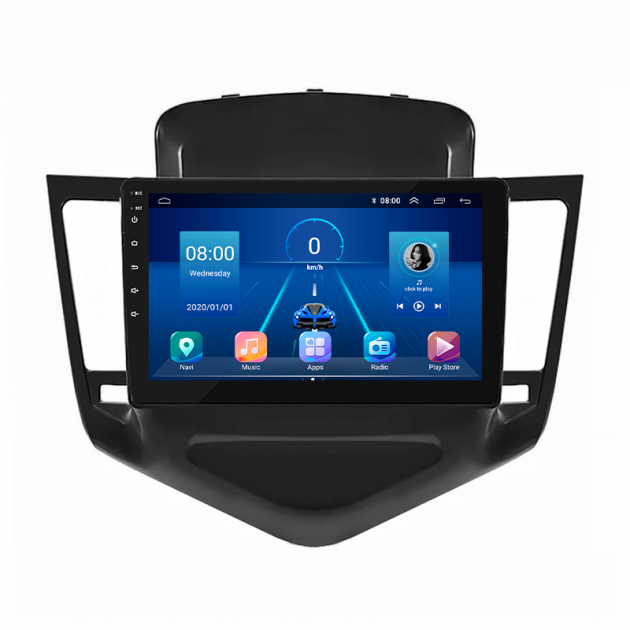 Штатная магнитола Lesko для Chevrolet Cruze I 2008-2012 экран 9" 2/32Gb 4G Wi-Fi GPS Top