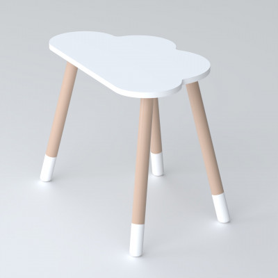 Детский столик облачка 46х70х40, стол от 1 года для ребенка, белый