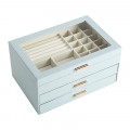 Шкатулка Casegrace SP-01223 для украшений и ювелирных изделий трехуровневая 26,5*18*13,5 см Blue