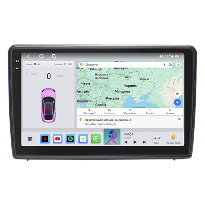 Штатная магнитола Lesko для Ford EcoSport I Рестайлинг 2017-н.в. экран 10" 4/64 QLED CarPlay 4G Wi-Fi GPS 360 Prime