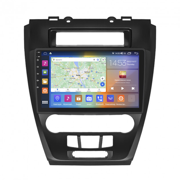 Штатная магнитола Lesko для Ford Fusion I Рестайлинг 2009-2012 экран 10" 4/64Gb CarPlay 4G Wi-Fi GPS Prime