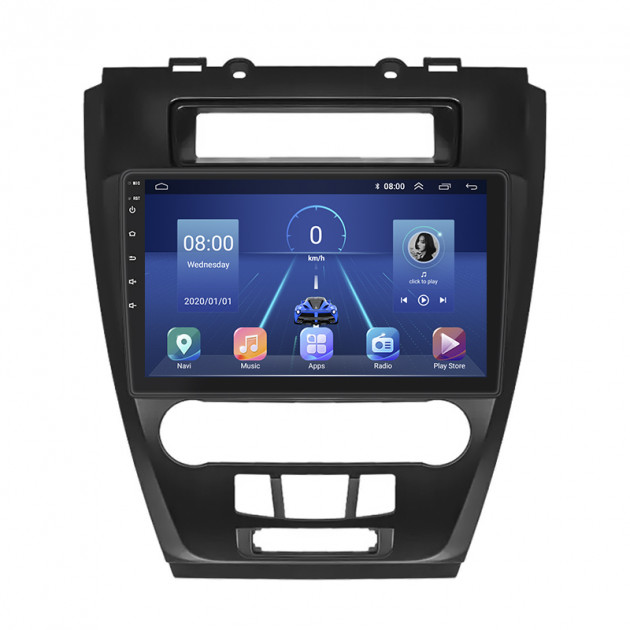Штатная магнитола Lesko для Ford Fusion I Рестайлинг 2009-2012 экран 10" 2/32Gb 4G Wi-Fi GPS Top