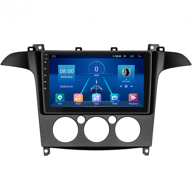 Штатная магнитола Lesko для Ford Galaxy II Рестайлинг ver 2 2010-2015 экран 9" 4/32Gb 4G Wi-Fi GPS Top