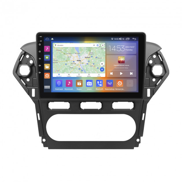Штатная магнитола Lesko для Ford Mondeo IV Рестайлинг 2010-2014 экран 10" 2/32Gb CarPlay 4G Wi-Fi GPS Prime