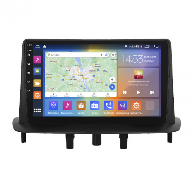 Штатная магнитола Lesko для Renault Fluence I 2009-2013 экран 9" 2/32Gb CarPlay 4G Wi-Fi GPS Prime