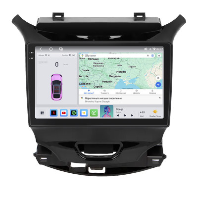 Штатная магнитола Lesko для Chevrolet Cruze II 2015-н.в. экран 9" 4/64 QLED CarPlay 4G Wi-Fi GPS 360 Prime