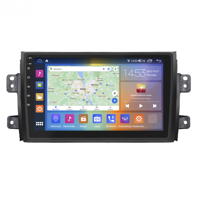 Штатная магнитола Lesko для Suzuki SX4 I (Classic) 2006-2009 экран 9" 4/64Gb CarPlay 4G Wi-Fi GPS Prime