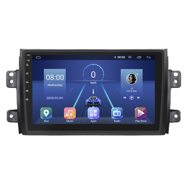 Штатная магнитола Lesko для Suzuki SX4 I (Classic) 2006-2009 экран 9" 6/128Gb 4G Wi-Fi GPS Top