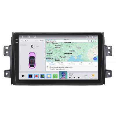 Штатная магнитола Lesko для Suzuki SX4 I (Classic) Рестайлинг 2009-2014 экран 9" 4/64 QLED CarPlay 4G Wi-Fi GPS 360 Prime