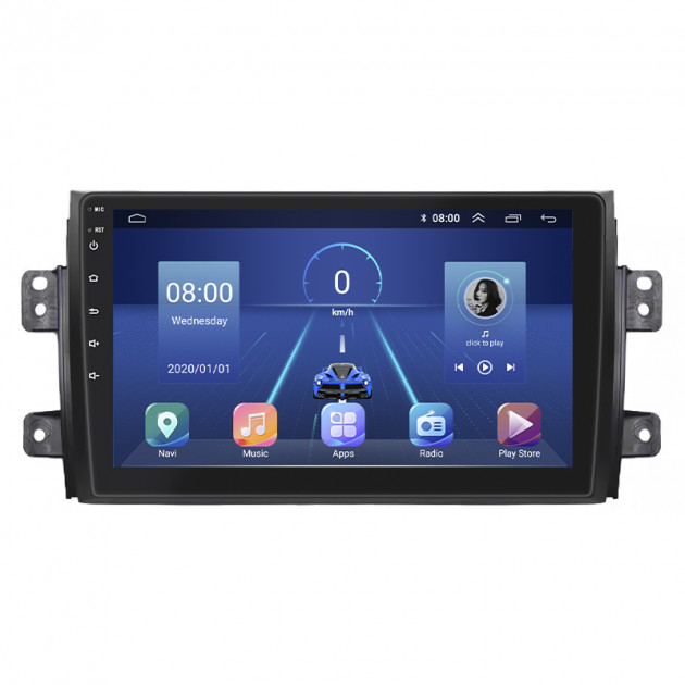 Штатная магнитола Lesko для Suzuki SX4 I (Classic) Рестайлинг 2009-2014 экран 9" 4/64Gb 4G Wi-Fi GPS Top
