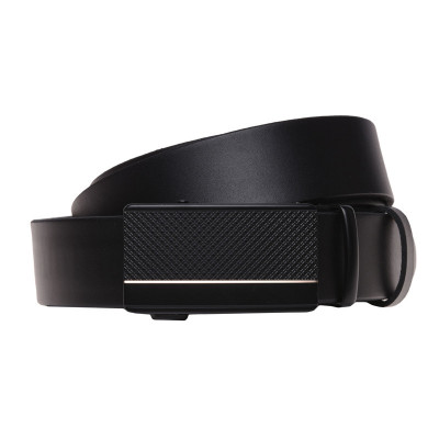 Автоматический мужской пасок с пряжкой115-125×3.5 / ремень на брюки Borsa Leather, черный