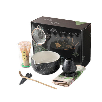 Набор Mavanto 5654 для приготовления чая матча 7 предметов Black