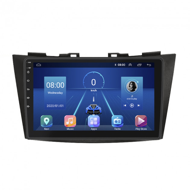 Штатная магнитола Lesko для Suzuki Swift IV Рестайлинг 2013-2017 экран 9" 4/64Gb 4G Wi-Fi GPS Top