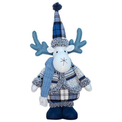 Новогодняя фигурка под елку YH239932 новогодний олень 46 см рождественская мягкая игрушка Blue