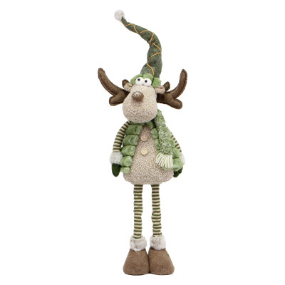 Новогодняя фигурка под елку YH259905A  новогодний олень 85 см рождественская мягкая игрушка Green