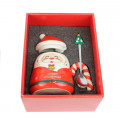 Рождественская чашка "Merry Christmass" Санта JJX001 кружка в форме Санты с ложечкой в подарочной упаковке Red
