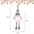 Новогодний Гном N2 для праздничного декора с Led подсветкой 20 см Gray