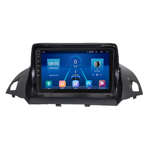 Штатная магнитола Lesko для Ford C-MAX II Рестайлинг 2015-2019 экран 9" 4/64Gb 4G Wi-Fi GPS Top