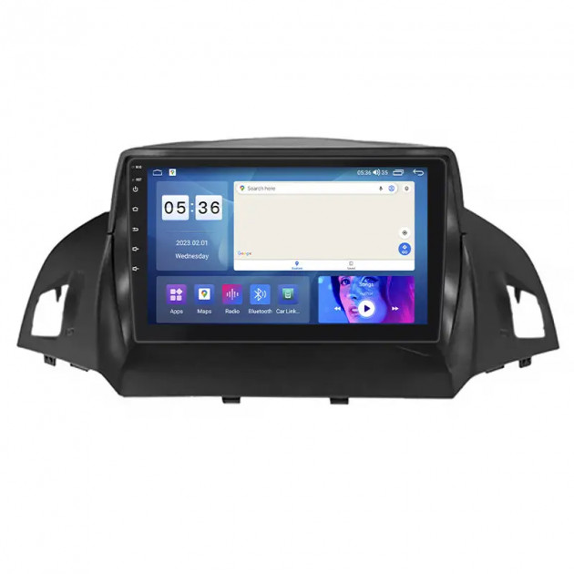 Штатная магнитола Lesko для Ford Kuga II Рестайлинг 2016-2019 экран 9" 2/32Gb CarPlay 4G Wi-Fi GPS Prime