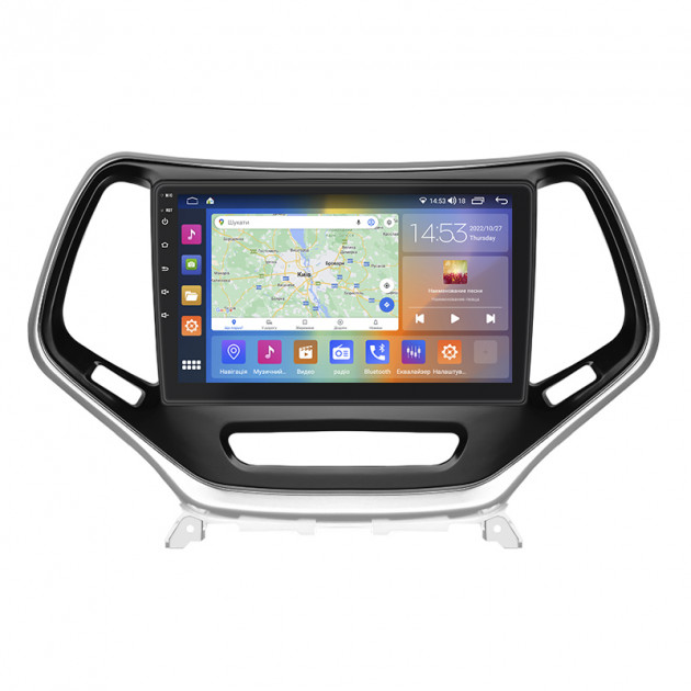 Штатная магнитола Lesko для Jeep Cherokee V (KL) 2013-2018 экран 10" 4/64Gb CarPlay 4G Wi-Fi GPS Prime