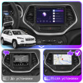Штатная магнитола Lesko для Jeep Cherokee V (KL) 2013-2018 экран 10" 2/32Gb 4G Wi-Fi GPS Top