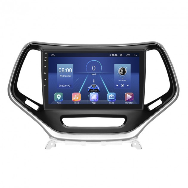 Штатная магнитола Lesko для Jeep Cherokee V (KL) 2013-2018 экран 10" 6/128Gb 4G Wi-Fi GPS Top