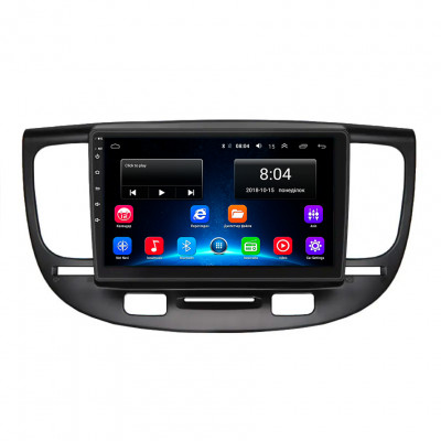 Штатная магнитола Lesko для Kia Rio II 2005-2009 экран 9" 2/32Gb Wi-Fi GPS Base