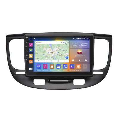 Штатная магнитола Lesko для Kia Rio II 2005-2009 экран 9" 2/32Gb CarPlay 4G Wi-Fi GPS Prime