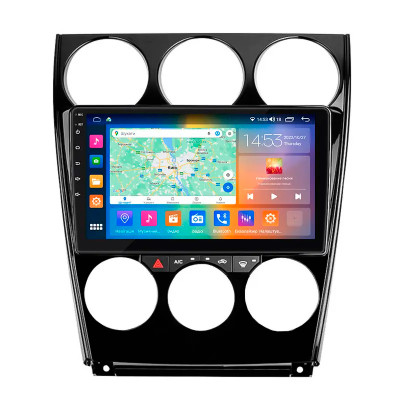 Штатная магнитола Lesko для Mazda 6 I (GG) Рестайлинг 2005-2008 экран 9" 2/32Gb Wi-Fi GPS Base