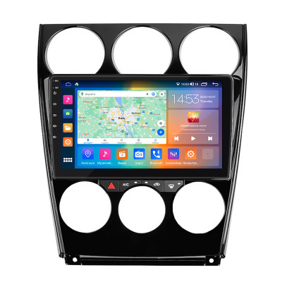 Штатная магнитола Lesko для Mazda 6 I (GG) Рестайлинг 2005-2008 экран 9" 2/32Gb CarPlay 4G Wi-Fi GPS Prime