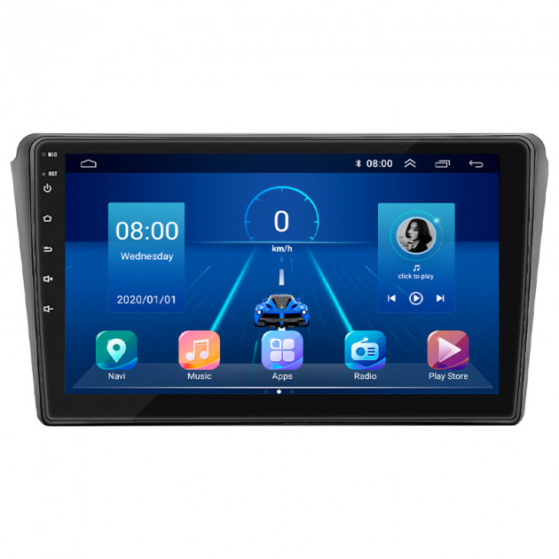 Штатная магнитола Lesko для Toyota Avensis II Рестайлинг 2006-2009 экран 9" 4/64Gb 4G Wi-Fi GPS Top