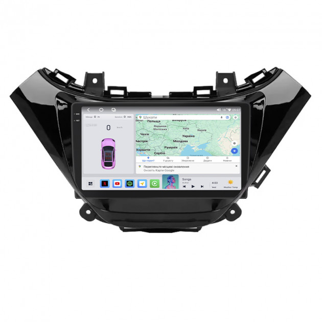 Штатная магнитола Lesko для Chevrolet Malibu IX 2015-2018 экран 9" 4/64 QLED CarPlay 4G Wi-Fi GPS 360 Prime