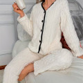 Женская тёплая пижама 5312 White костюм для дома S