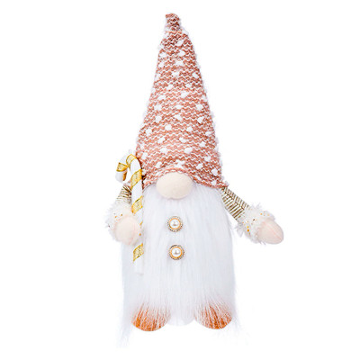 Новогодняя игрушка Рождественский Гном светящийся А9-9 30*10 Beige