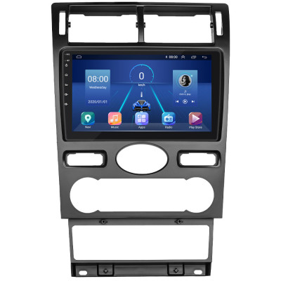 Штатная магнитола Lesko для Ford Mondeo III 2000-2003 экран 9" 4/64Gb 4G Wi-Fi GPS Top