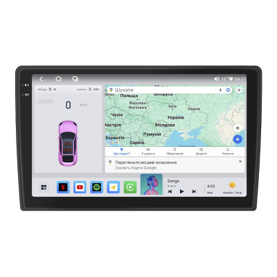 Штатная магнитола Lesko для Hyundai Azera I 2005-2011 экран 9" 4/64 QLED CarPlay 4G Wi-Fi GPS 360 Prime