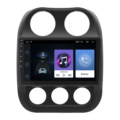 Штатная магнитола Lesko для Jeep Compass I Рестайлинг 2 2013-2016 экран 10" 1/16Gb Wi-Fi GPS Base