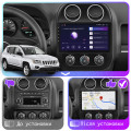 Штатная магнитола Lesko для Jeep Compass I Рестайлинг 2 2013-2016 экран 10" 4/64Gb 4G Wi-Fi GPS Top