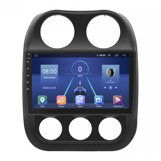 Штатная магнитола Lesko для Jeep Liberty (Patriot)  2006-2016 экран 10" 2/32Gb 4G Wi-Fi GPS Top
