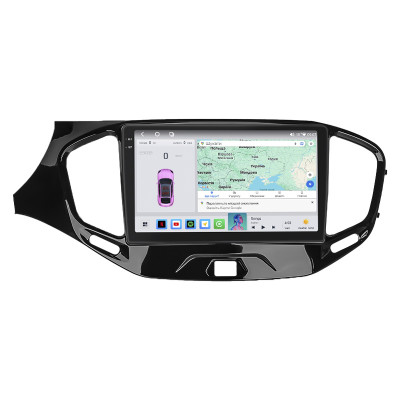 Штатная магнитола Lesko для LADA (ВАЗ) Vesta I 2015-н.в. экран 9" 4/64 QLED CarPlay 4G Wi-Fi GPS 360 Prime