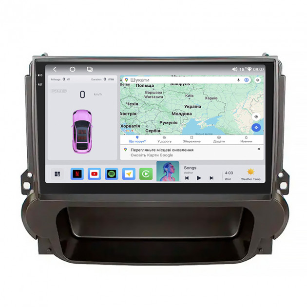 Штатная магнитола Lesko для Chevrolet Malibu VIII Рестайлинг 2013-2016 экран 9" 4/64 QLED CarPlay 4G Wi-Fi GPS 360 Prime