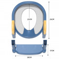 Детское сиденье на унитаз со ступенькой и ручками Bestbaby BC-108 Blue