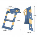 Детское сиденье на унитаз со ступенькой и ручками Bestbaby BC-108 Blue