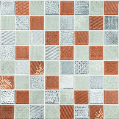 Панель стеновая 3D 700х700х4мм Мозаика коричневая SW-00002012